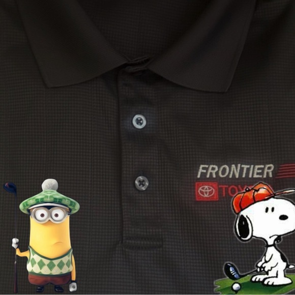 Like New Men's Charcoal Polo Golf Shirt Large - Picture 3 of 5